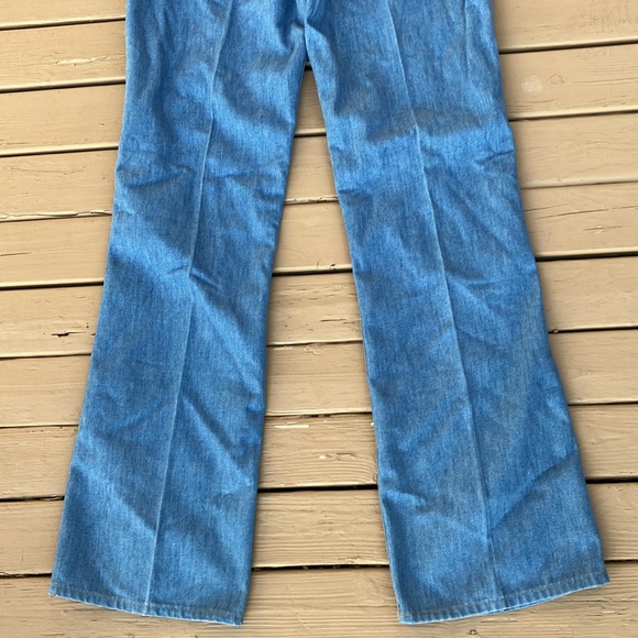 70's Levi's Orange Tab Light Wash High Rise Straight Bootcut Jeans mens 34/34 - Picture 16 of 16
